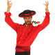 CHEMISE ROUGE JABOT M/L