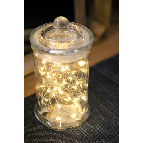 GUIRLANDE 50 MINI LED 5M BLANC CHAUD