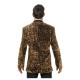 VESTE VELOURS NOIR/SEQUINS BRONZE L