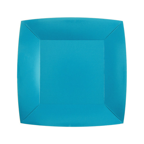 10 ASSIETTES CARRE AQUA PM