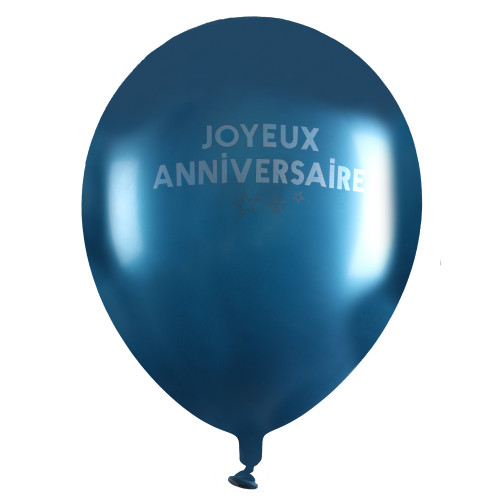 6 BALLONS STAR DU JOUR BLEU