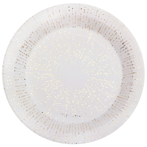 10 ASSIETTES BUBBLE BLANC