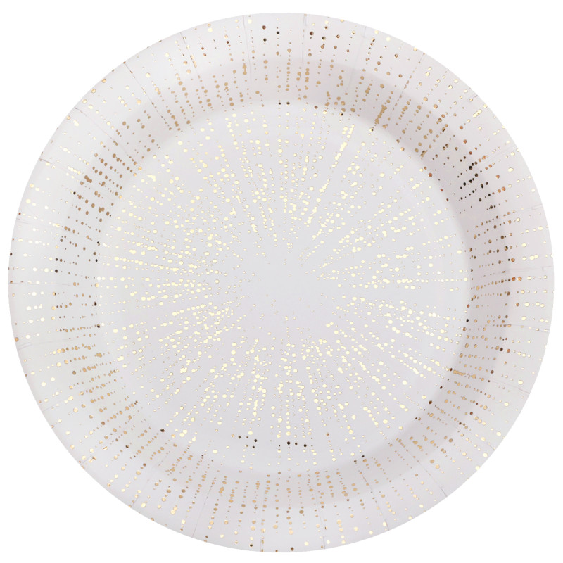 10 ASSIETTES BUBBLE BLANC