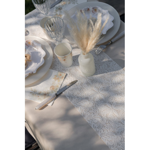 CH.TABLE DENTELLE FLEURS