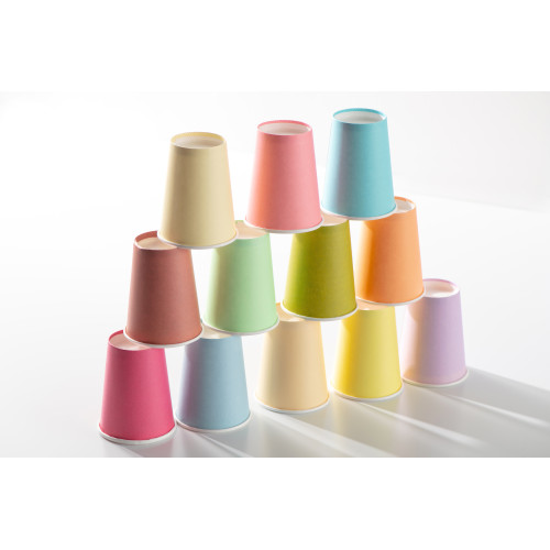 10 GOBELETS RAINBOW JAUNE CITRON