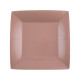 10 ASSIETTES CARRE ROSE GOLD PM