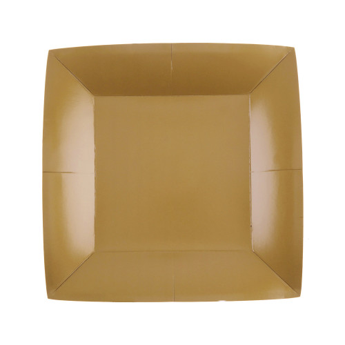10 ASSIETTES CARRE OR PM