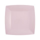 10 ASSIETTES CARRE ROSE CLAIR PM