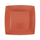 10 ASSIETTES CARRE TERRACOTTA PM