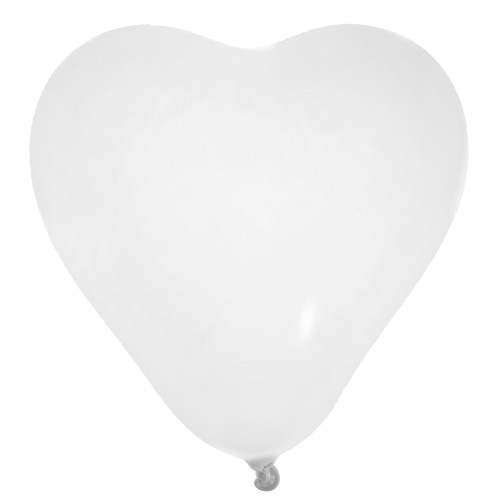 8 BALLONS COEUR BLANC
