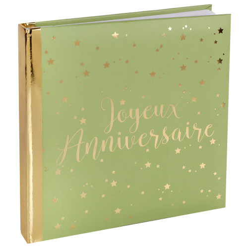 LIVRE D'OR ANNIVERSAIRE VERT SAUGE