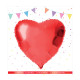 BALLON FOIL COEUR 40 CM ROUGE