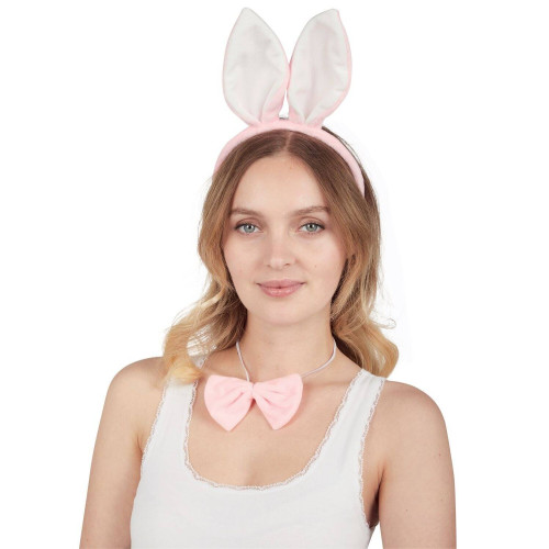 SET LAPIN ROSE ET BLANC