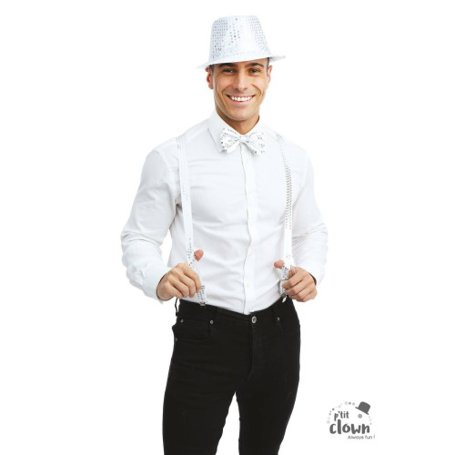 SET DISCO SEQUINS ARGENT