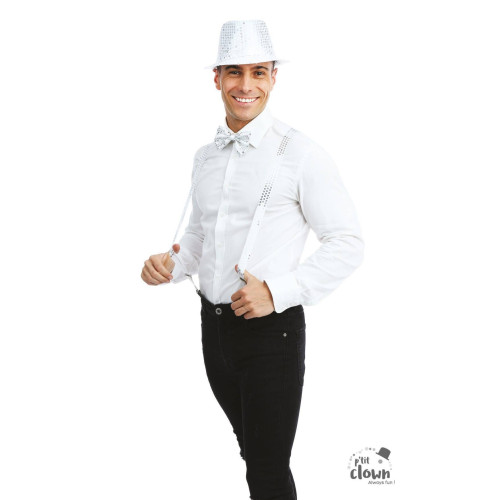 SET DISCO SEQUINS ARGENT