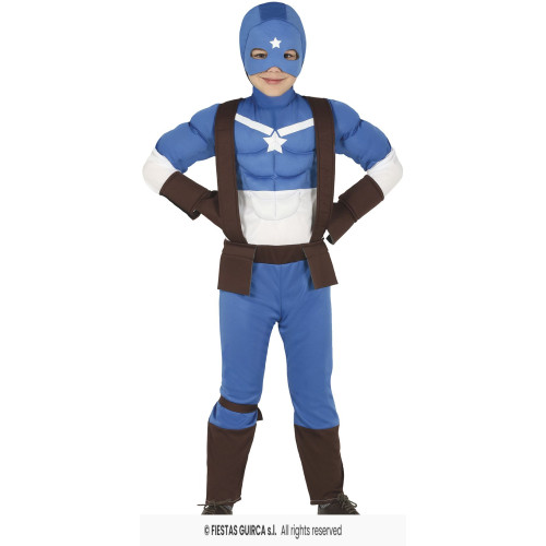 COSTUME CAPITAINE SUPER HEROS 5/6 ANS