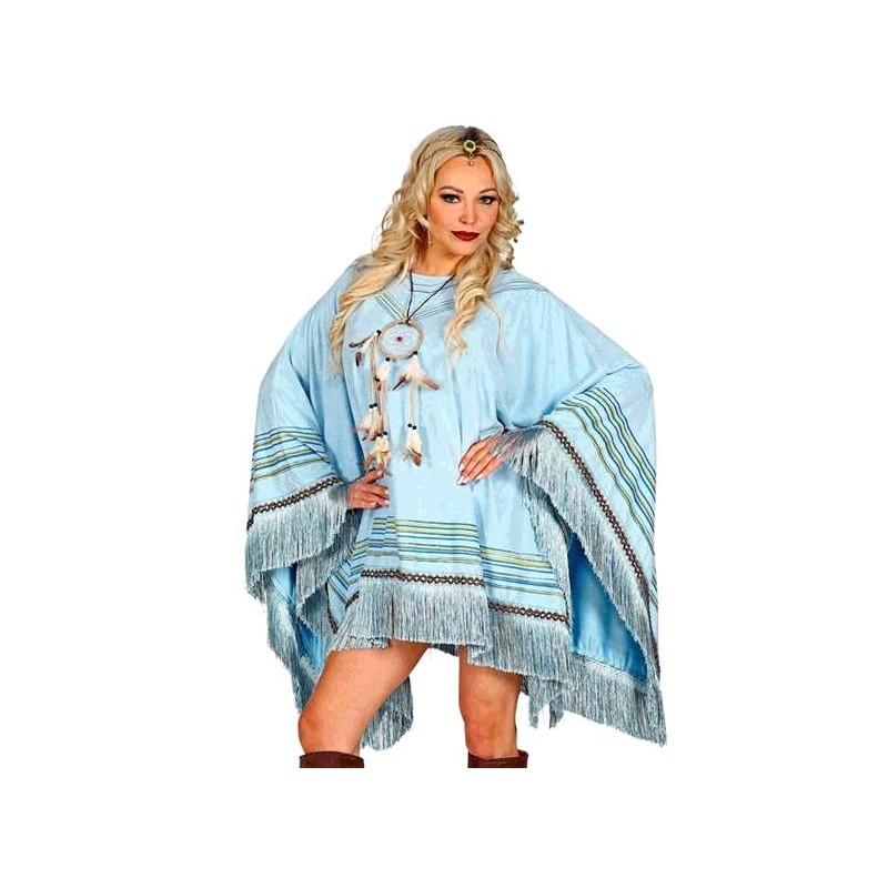 PONCHO ASPECT DAIM BLEU