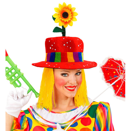 CHAPEAU DE CLOWN AVEC CHEVEUX