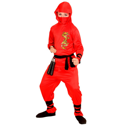 COSTUME NINJA ROUGE 11-13 ANS