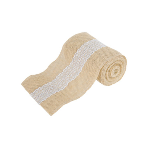 TOILE DE JUTE AVEC DENTELLE