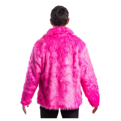 MANTEAU FAUSSE FOURRURE FUCHSIA S