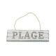 PANCARTE BOIS PLAGE SUSPENDRE