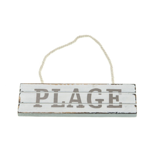 PANCARTE BOIS PLAGE SUSPENDRE