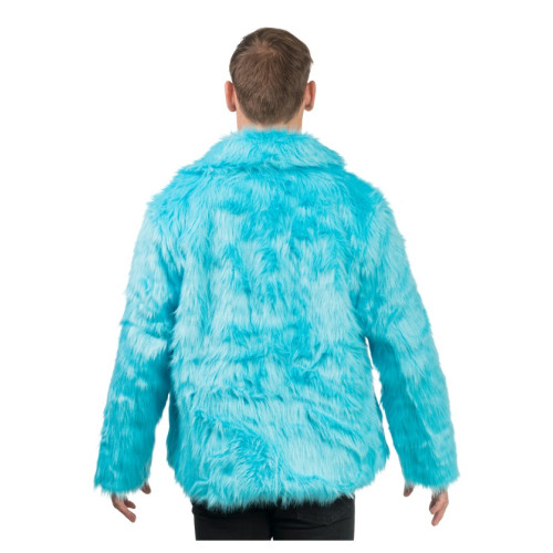 MANTEAU FAUSSE FOURRURE BLEU S