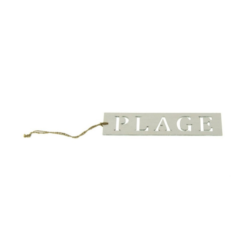 PLAQUETTE BOIS PLAGE BLANC