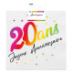 24 SERVIETTES METAL 20ANS MULTICOLORE