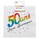 24 SERVIETTES METAL 50ANS MULTICOLORE