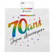 24 SERVIETTES METAL 70ANS MULTICOLORE