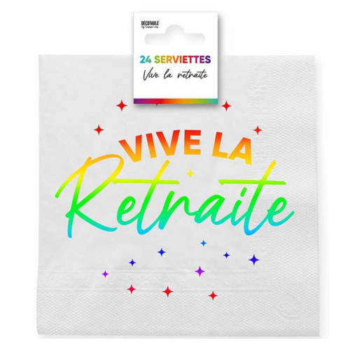 24 SERVIETTES METAL RETRAITE
