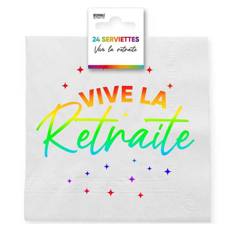 24 SERVIETTES METAL RETRAITE