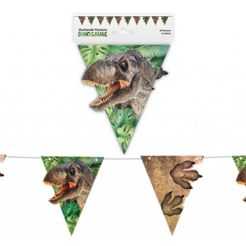 GUIRLANDE FANIONS DINOSAURE