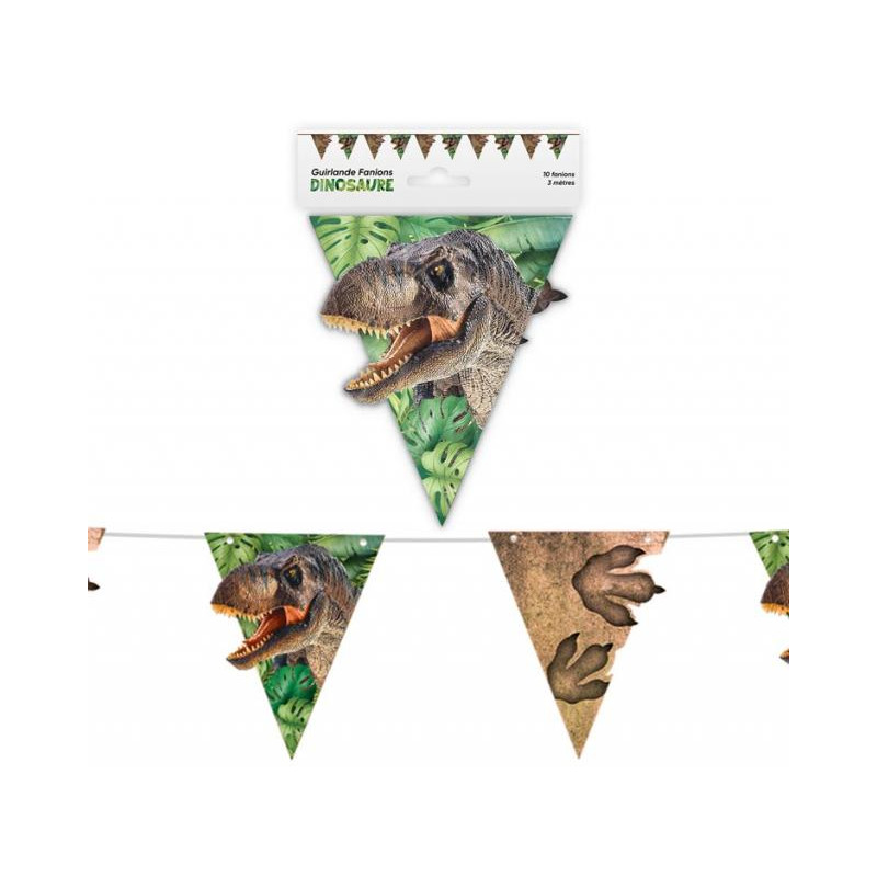 GUIRLANDE FANIONS DINOSAURE