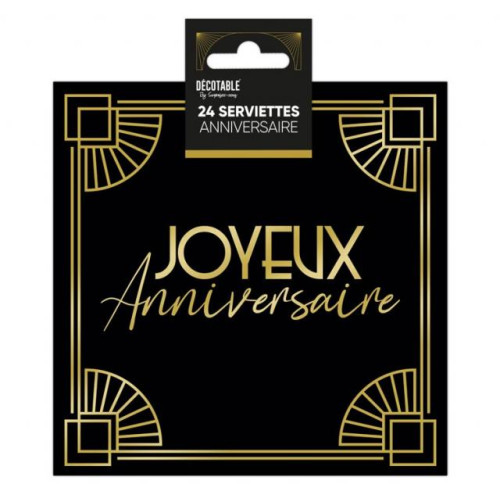 24 SERVIETTES ANNIV. ART DECO