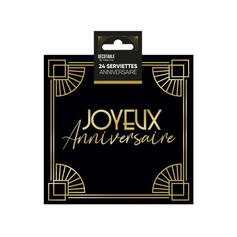 24 SERVIETTES ANNIV. ART DECO