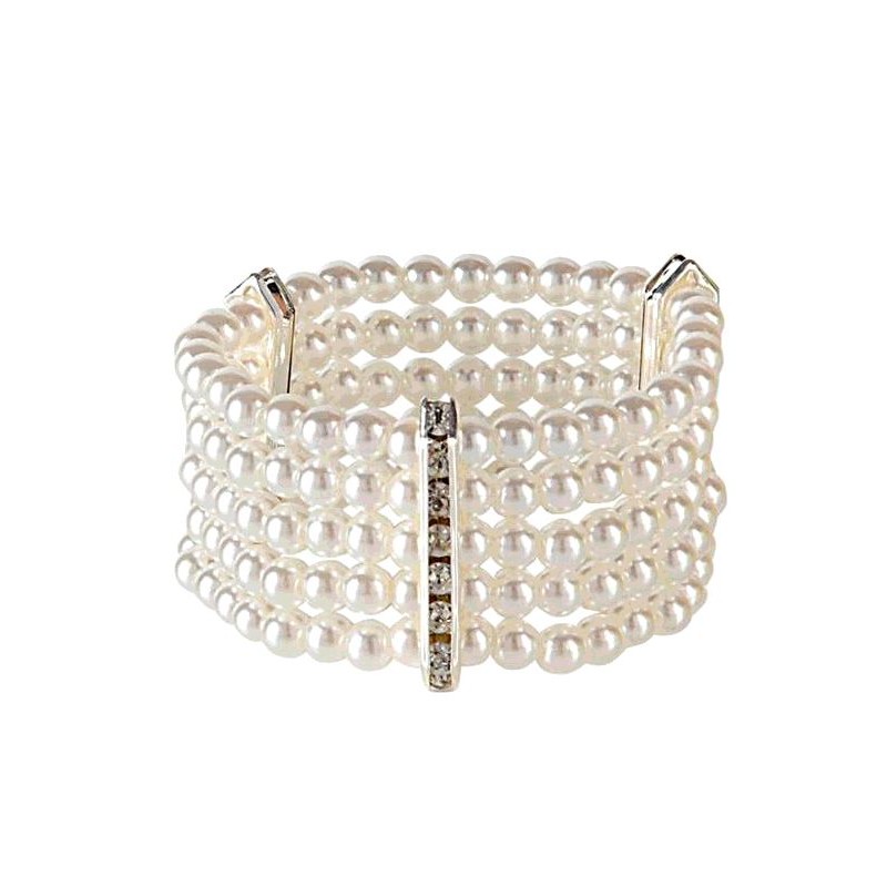 BRACELET PERLES AVEC STRASS