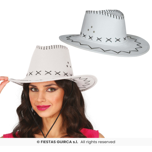 CHAPEAU COWBOY BLANC