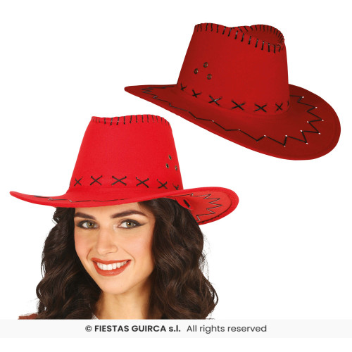 CHAPEAU COWBOY ROUGE