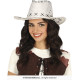 CHAPEAU COWBOY ARGENT  SEQUINS