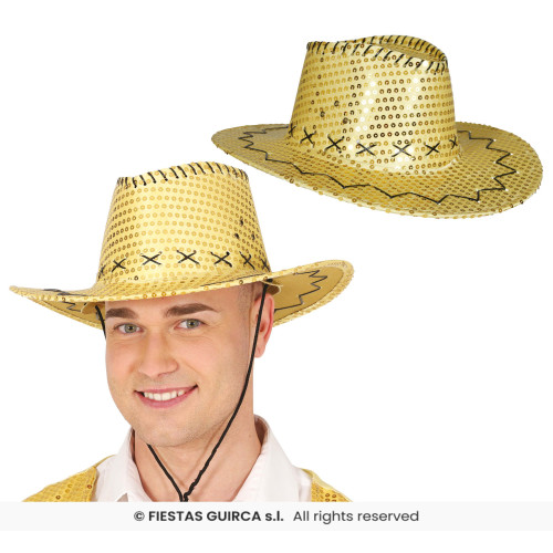CHAPEAU COWBOY OR SEQUINS