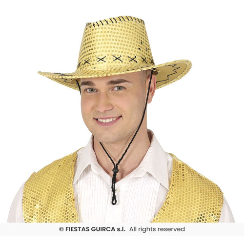 CHAPEAU COWBOY OR SEQUINS