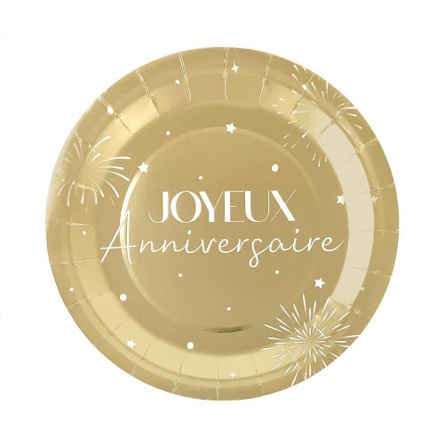 6 ASSIETTES PARTY DORE