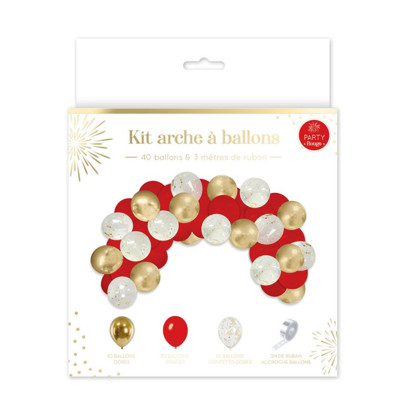 KIT ARCHE A BALLONS PARTY ROUGE