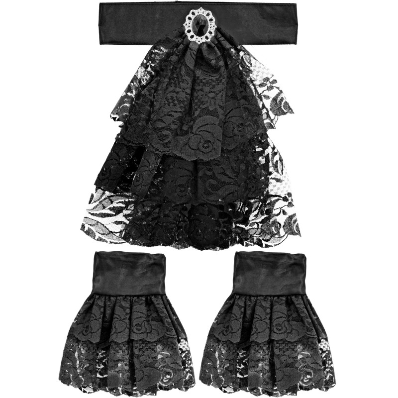 JABOT EN DENTELLE AVEC BIJOUX