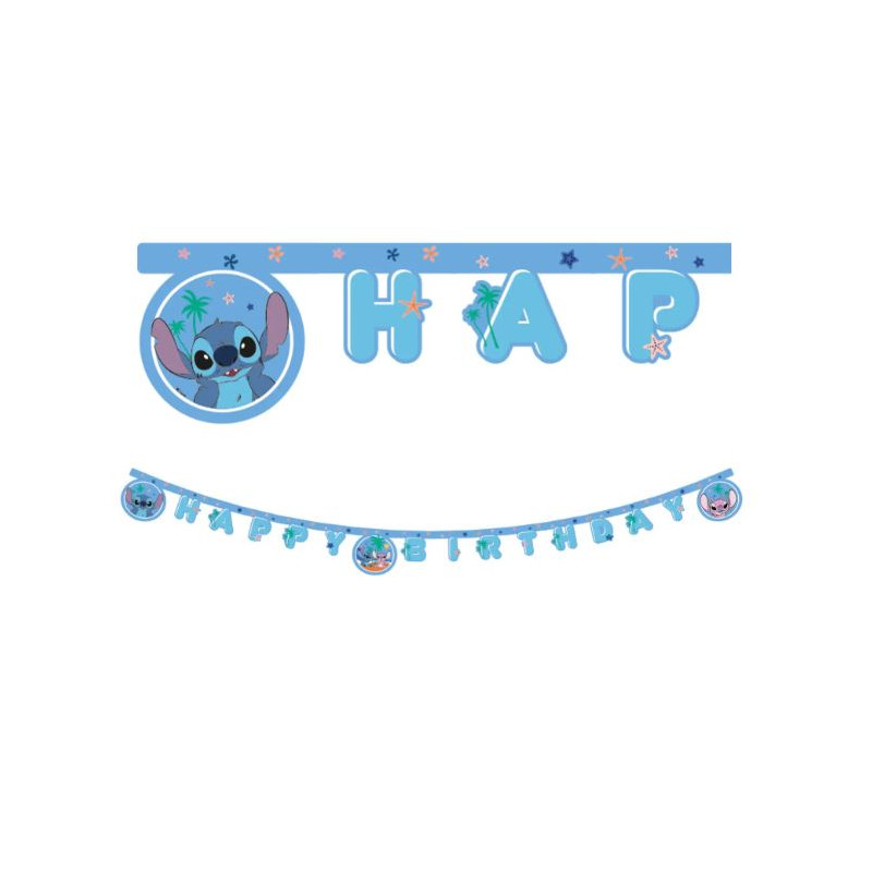 GUIRLANDE HAPPY BIRTHDAY STITCH