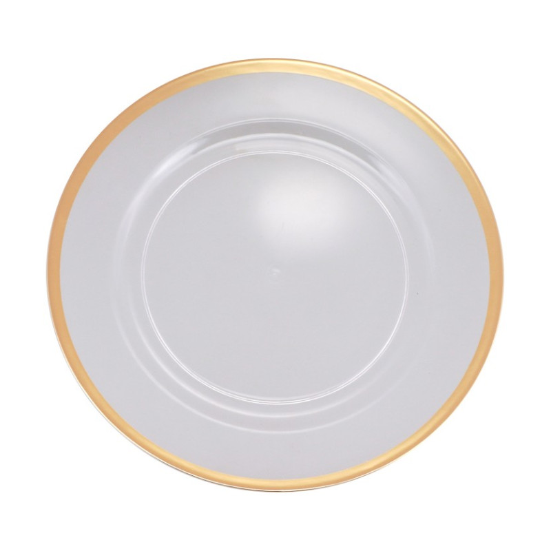 SOUS ASSIETTES BORDURE DOREE