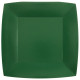 10 ASSIETTES GM CARRE VERT FONCE